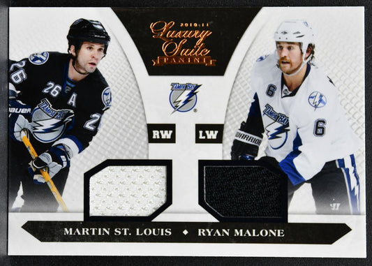 2010-11 Panini Luxury Suite Double Jersey Malone/St. Louis Lightning Jersey 2143