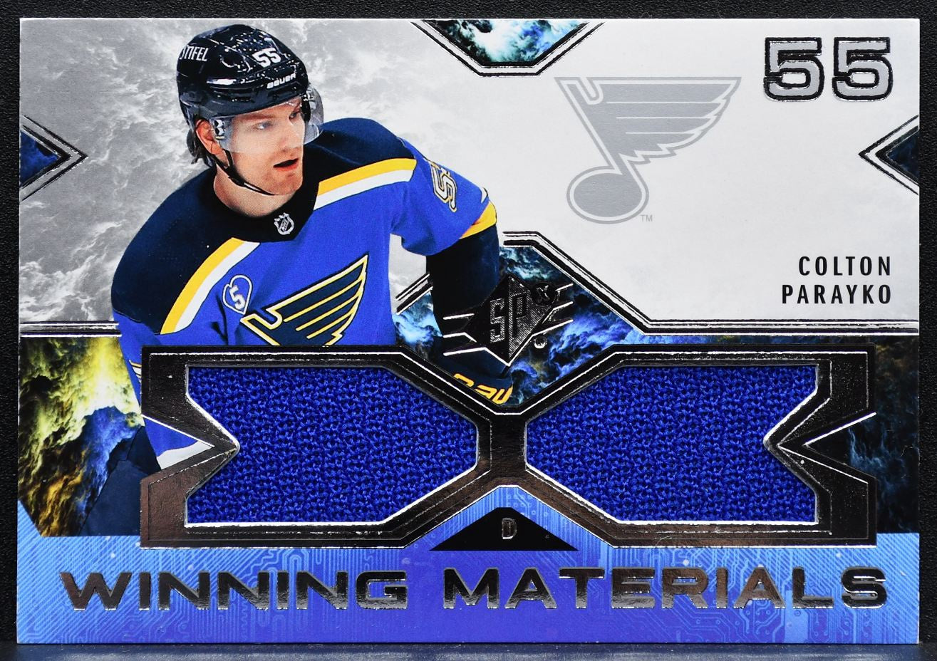 2021-22 SPx Winning Materials Colton Parayko WM-CP St. Louis Blues Jersey 3383