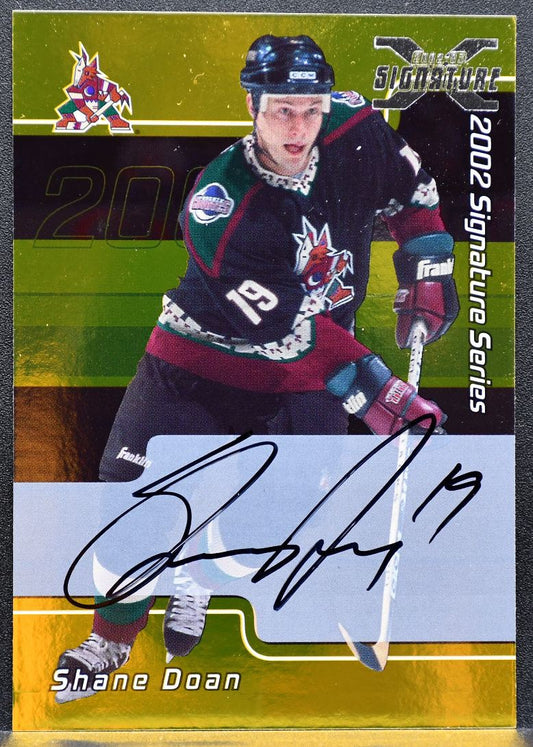 2001-02 Be a Player Signature Series Autos Gold Shane Doan Coyotes Auto 1108