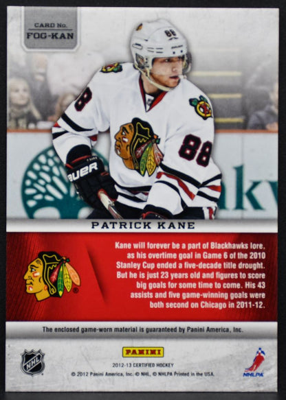 2012-13 Panini Certified Fabric of the Game Patrick Kane Blackhawks /299 Jersey 2975