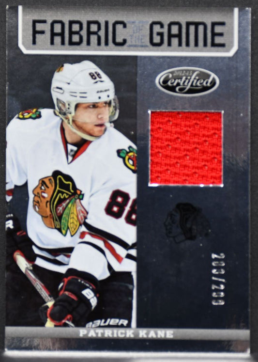 2012-13 Panini Certified Fabric of the Game Patrick Kane Blackhawks /299 Jersey 2975