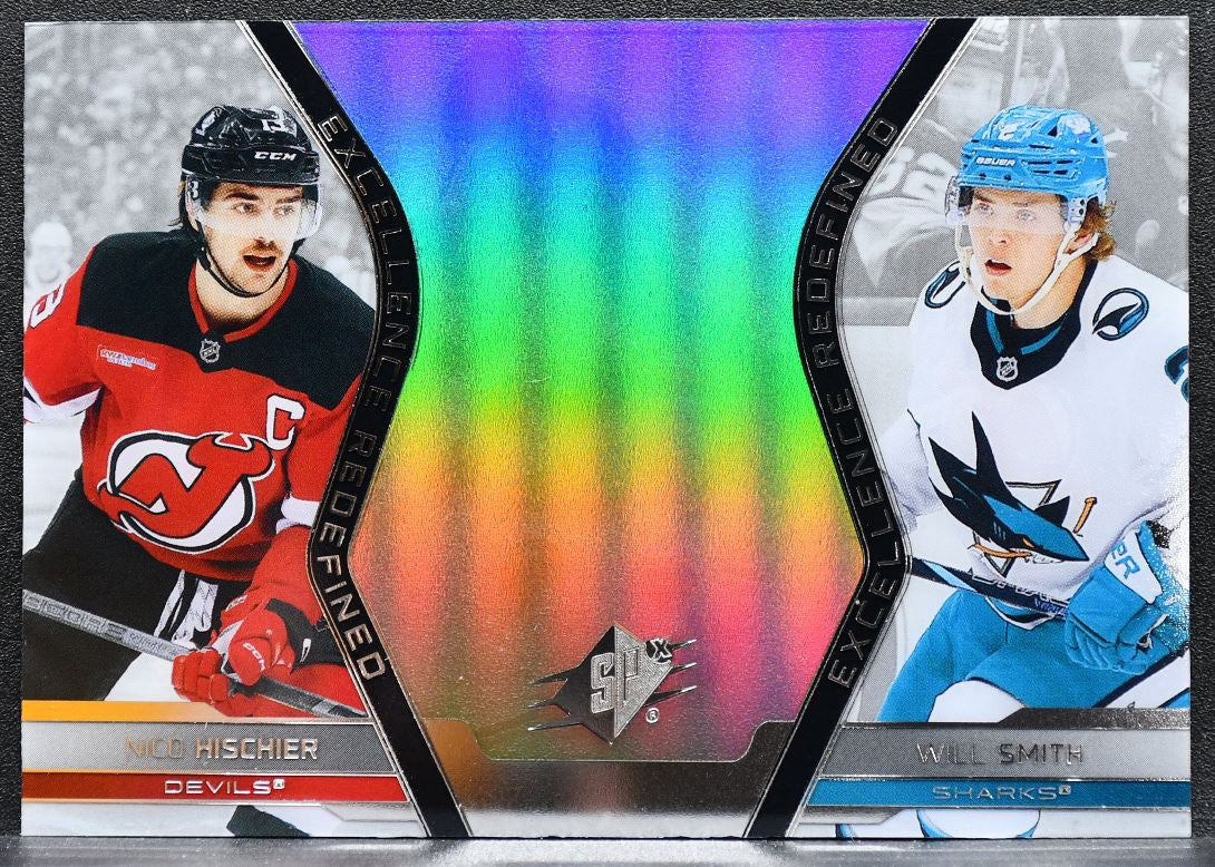 2025-26 SPx Excellence Redefined Nico Hischier / Will Smith Devils / Sharks 6651