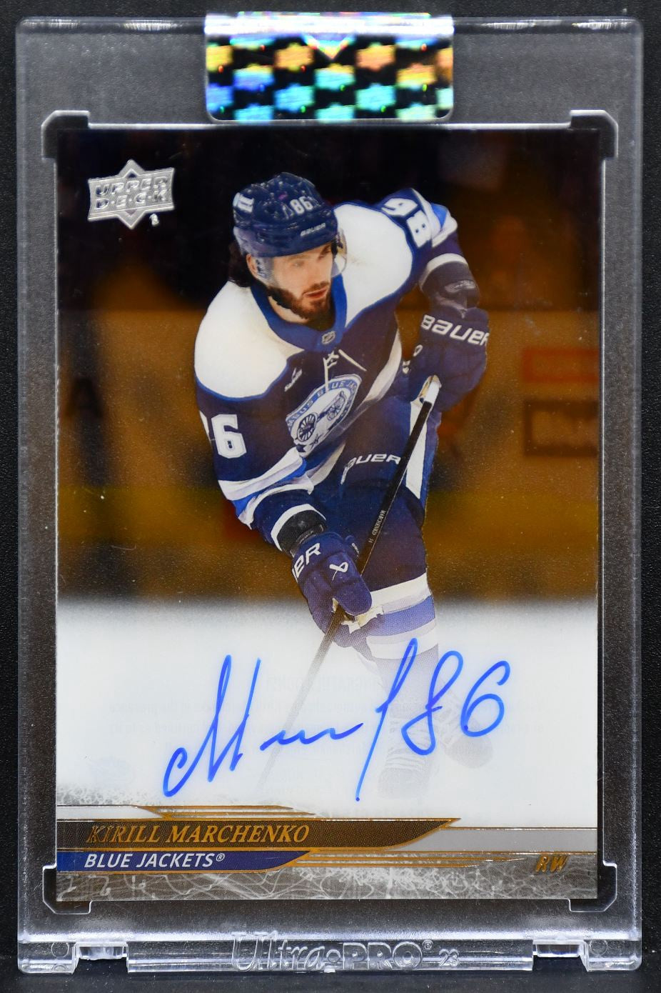2024-25 Upper Deck Clear Cut Kirill Marchenko CC-KM Blue Jackets Auto 5361