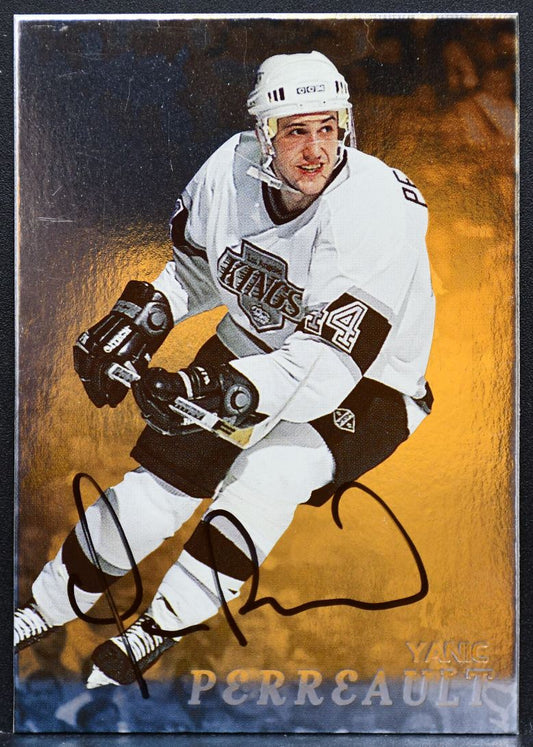 1998-99 Be a Player Autographs Yanic Perreault 62 Los Angeles Kings Auto 8850