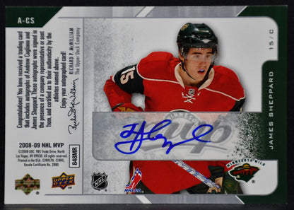 2008-09 UD MVP One on One Autographs Andrew Cogliano/James Sheppard Auto 1043