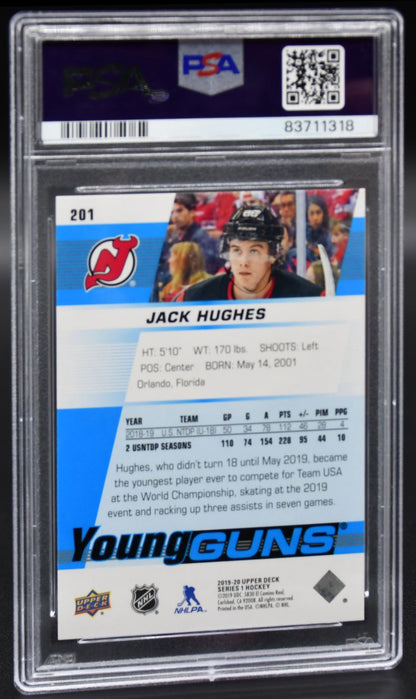 2019-20 UD Series 1 Jack Hughes 201 New Jersey Devils RC