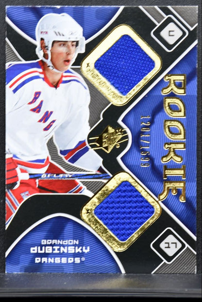 2007-08 SPx Rookie Jersey Brandon Dubinsky 196 RC /1599 Jersey 4221