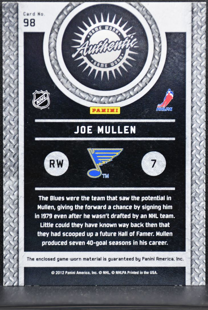 2011-12 Panini Titanium Game-Worn Gear Joe Mullen 98 Jersey 8748