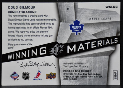 2008-09 SPx Winning Materials Doug Gilmour WM-DG St. Louis Blues Jersey 6880