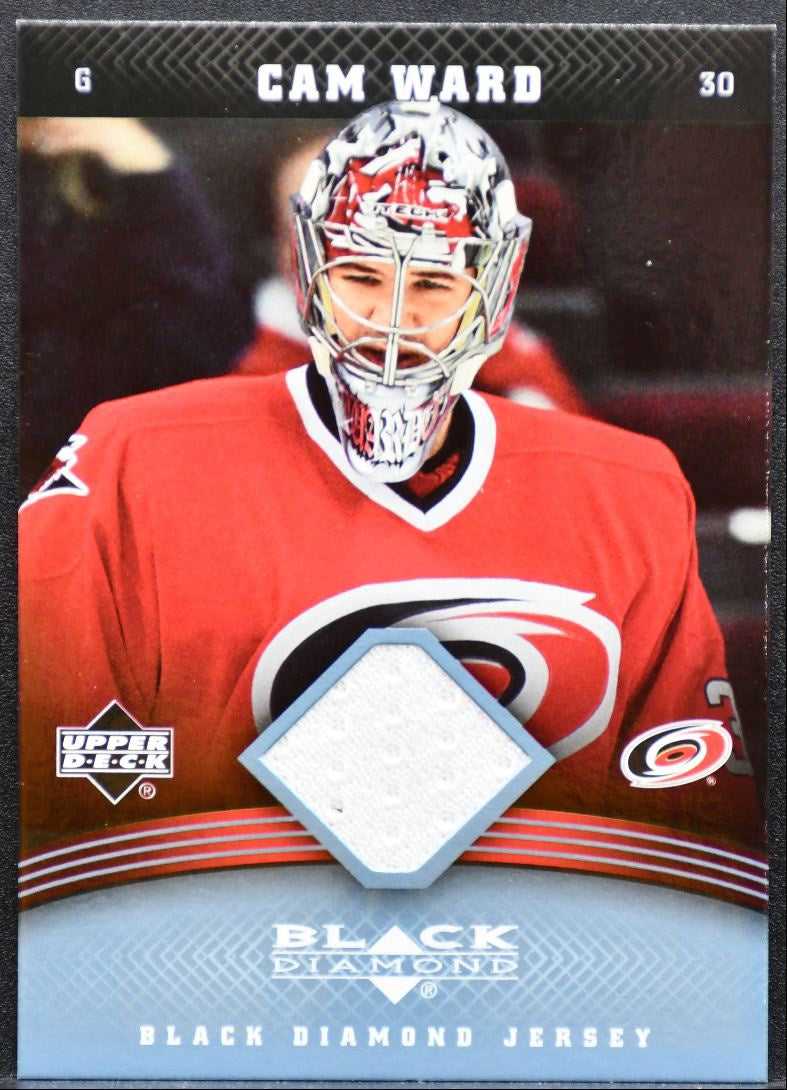 2006-07 Upper Deck Black Diamond Jerseys Cam Ward J-CW Hurricanes Jersey 6880