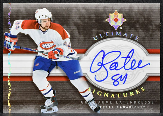 2006-07 Upper Deck Ultimate Signatures Guillaume Latendresse Canadiens Auto 7484