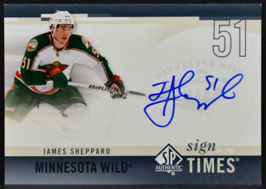 2010-11 SP Authentic Sign of the Times James Sheppard SOT-SH Auto 9552