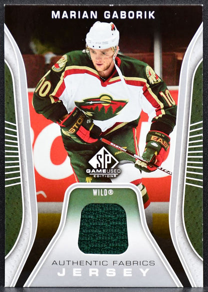 2006-07 SP Game Used Authentic Fabrics Marian Gaborik AF-MG Wild Jersey 3251
