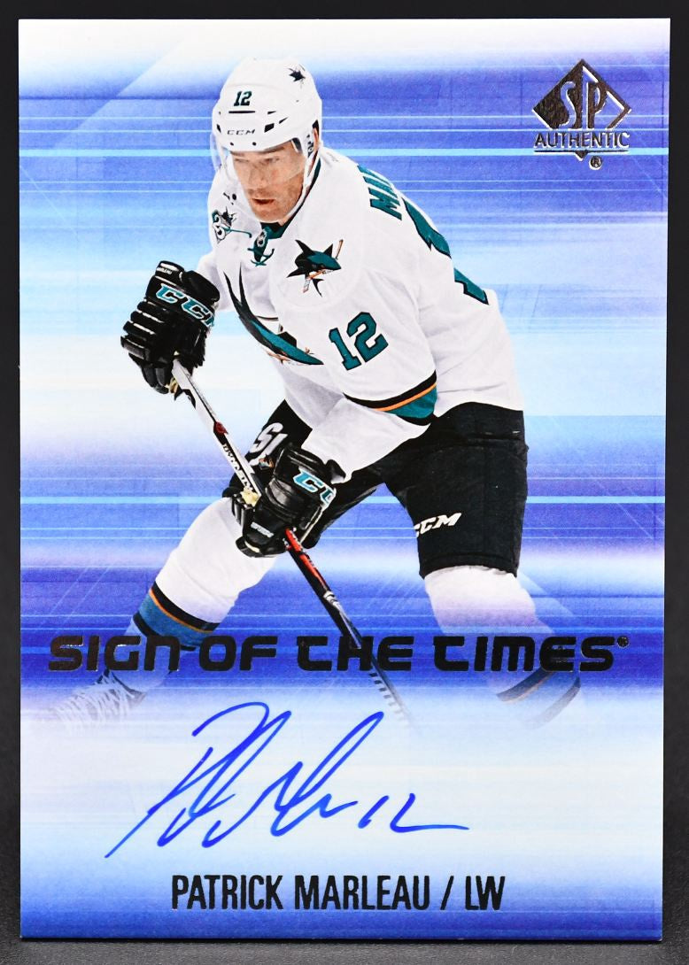 2015-16 SP Authentic Sign of the Times Patrick Marleau SOTT-PM Auto