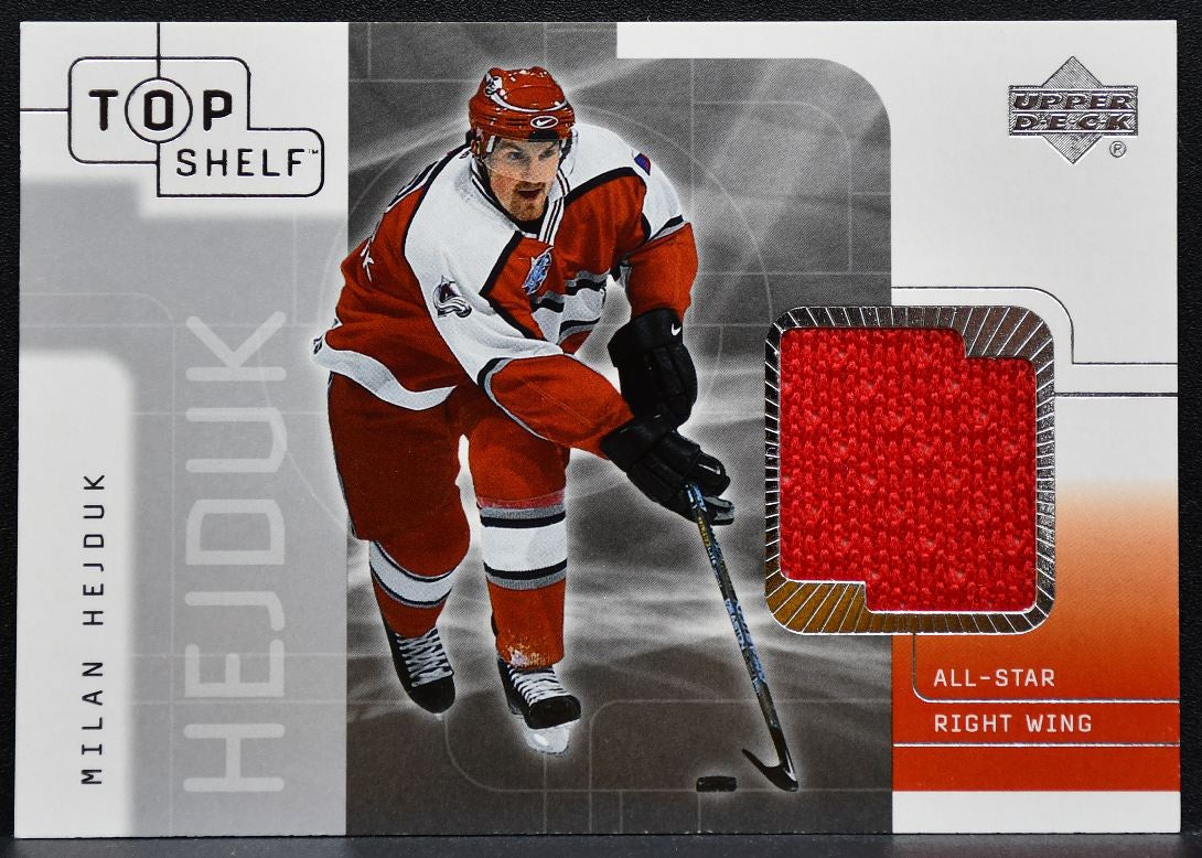 2002-03 Upper Deck Top Shelf Jersey Milan Hejduk Colorado Avalanche Jersey 0639