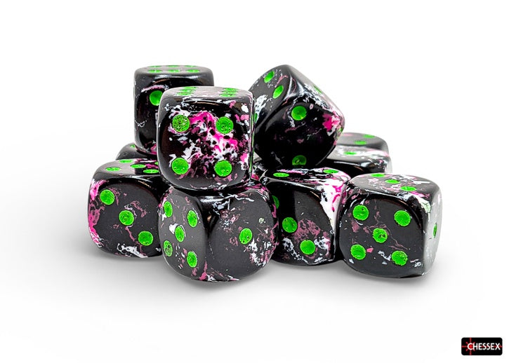 Chessex Brush™ Paintball™/green 16mm Dice Block™ (24614)