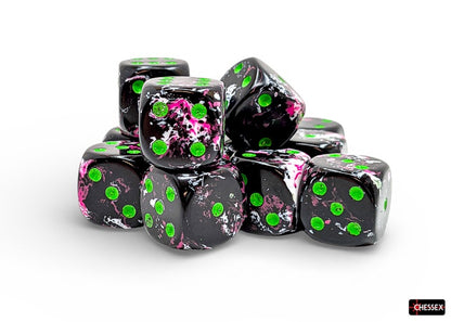 Chessex Brush™ Paintball™/green 16mm Dice Block™ (24614)