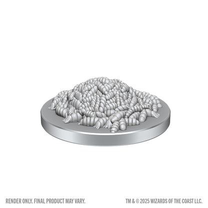 D&D Unpainted Minis Wv28 Swarm Of Rot Grubs & Rot Grub Victim