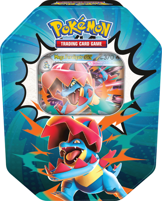 Pokemon TCG Mega Evolution Ascended Heroes Tin  Feraligatr ex (EN)