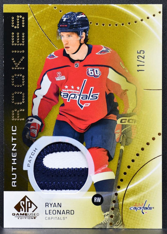 25-26 SP Game Used Authentic RC Gold Patch Memorabilia Leonard Capitals RC /25 7536