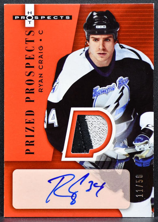 2005-06 Fleer Hot Prospects Red Ryan Craig Lightning RC Auto 11/50 Patch 0545