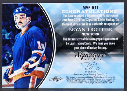 2015-16 Leaf Signature Series MVPs - Bronze Bryan Trottier MVP-BT1 Auto