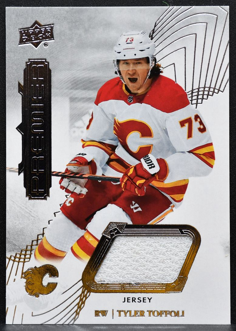 2022-23 Upper Deck Premier Jersey Tyler Toffoli 77 Calgary Flames Jersey 4485