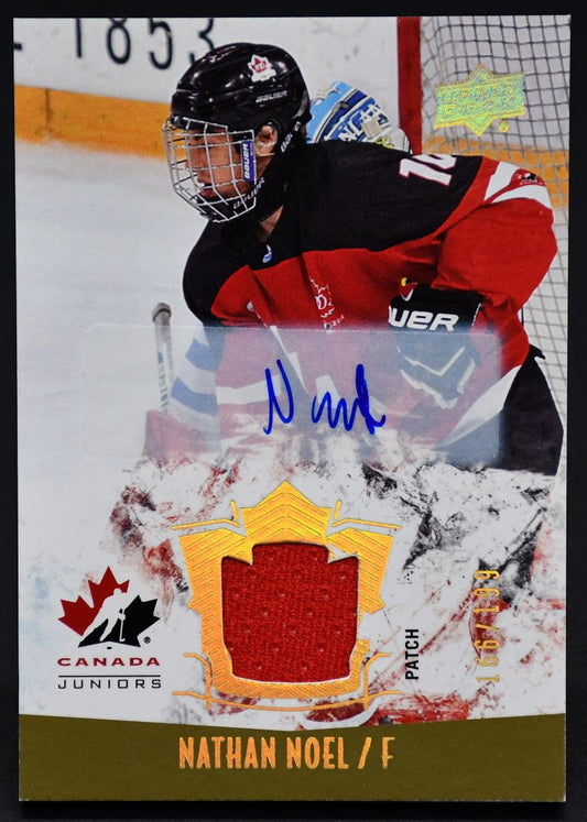 2015-16 UD Team Canada Juniors Auto Patch Nathan Noel 127 Auto /199 Patch