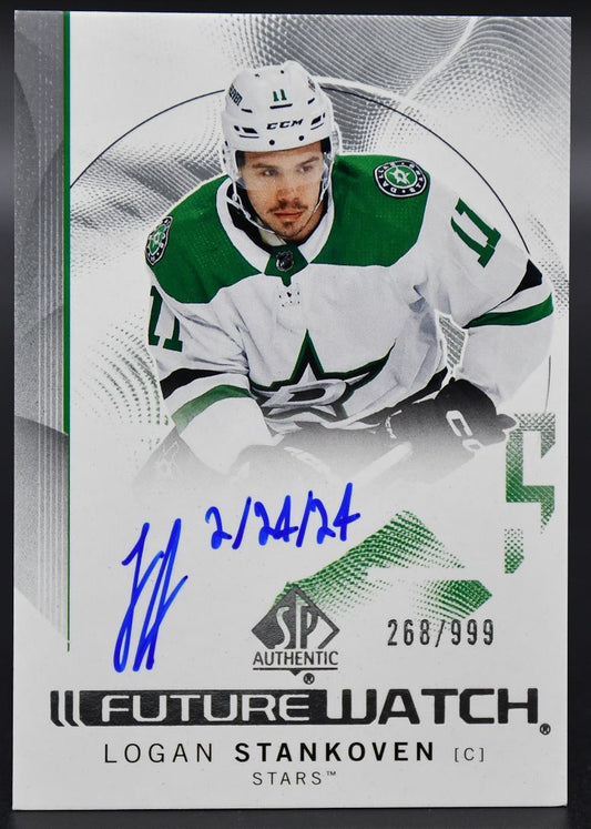 2024-25 SP Authentic Logan Stankoven 104 Dallas Stars RC Auto 268/999