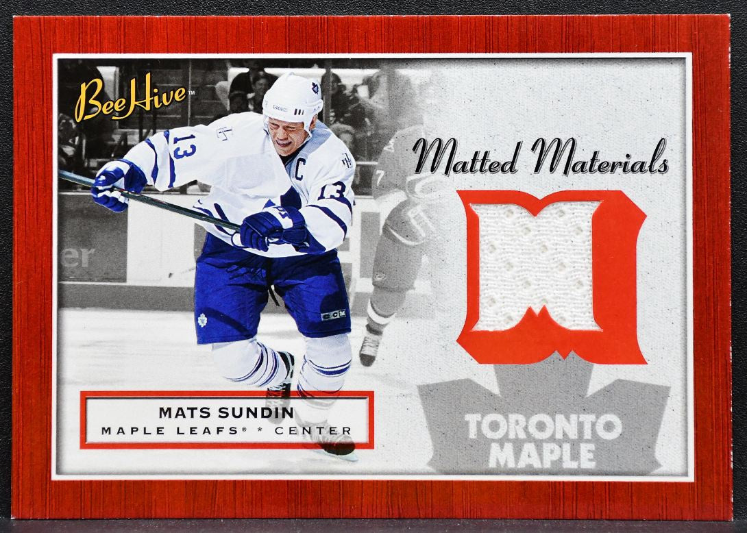 2005-06 Upper Deck Beehive Matted Materials Mats Sundin Maple Leafs Jersey 0356