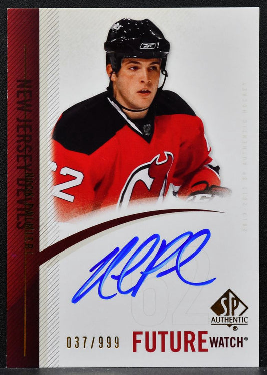 2010-11 SP Authentic Future Watch Auto Nick Palmieri Devils RC Auto 037/999 8702