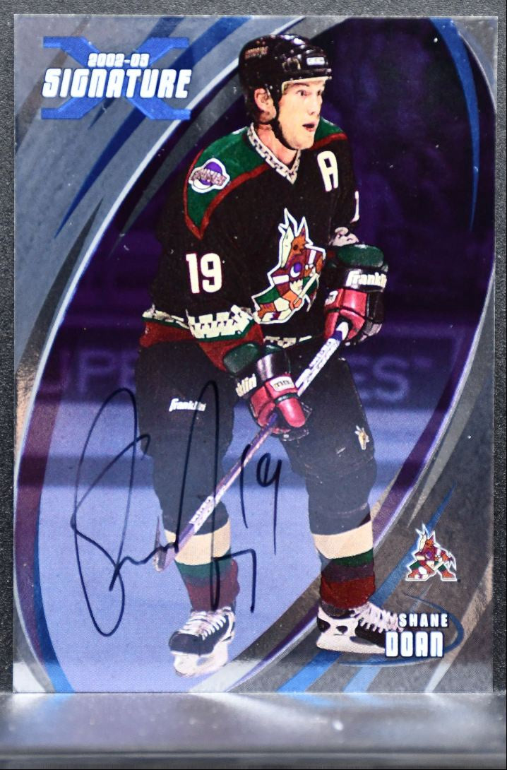 2002-03 In The Game Be A Player Signature Shane Doan Arizona Coyotes Auto 3766