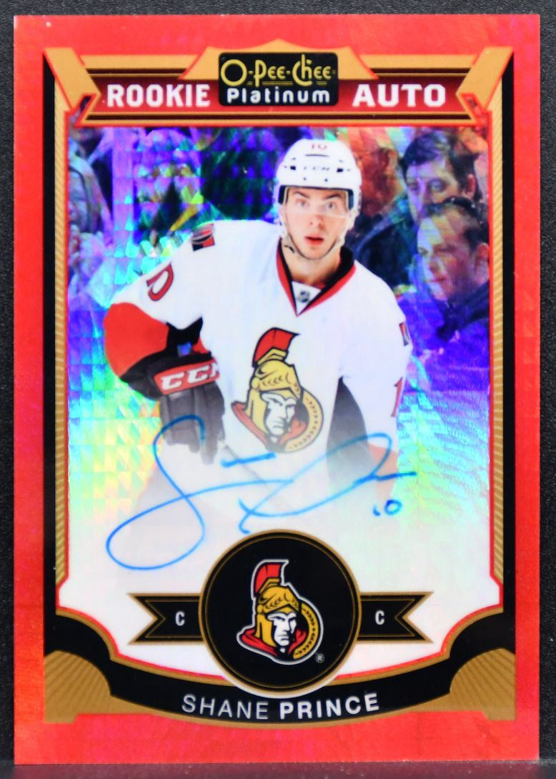 2015-16 O-Pee-Chee Platinum Rookie Auto Red Prism Prince RC Auto 51/75 4927