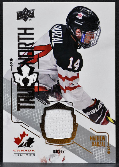 2015-16 UD Team Canada Juniors True North Mathew Barzal TN-MB Canada Jersey 2493