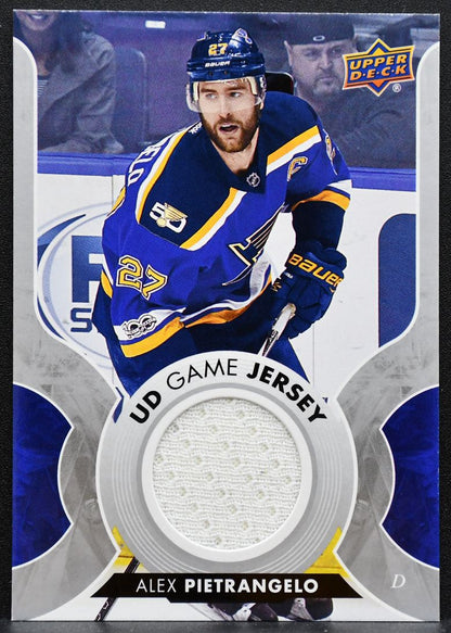 2017-18 Upper Deck Series 1 UD Game Jerseys Alex Pietrangelo Blues Jersey 6335