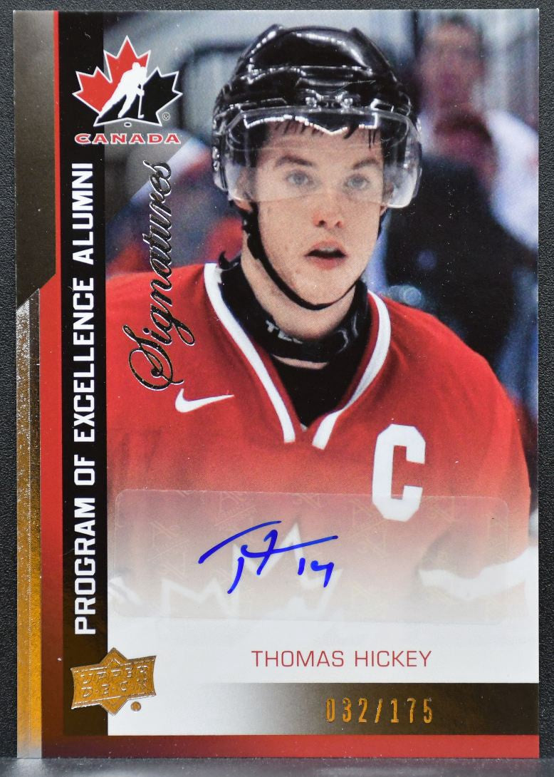 2013-14 UD Team Canada Program of Excellence Autographs Hickey Auto 032/175 1414