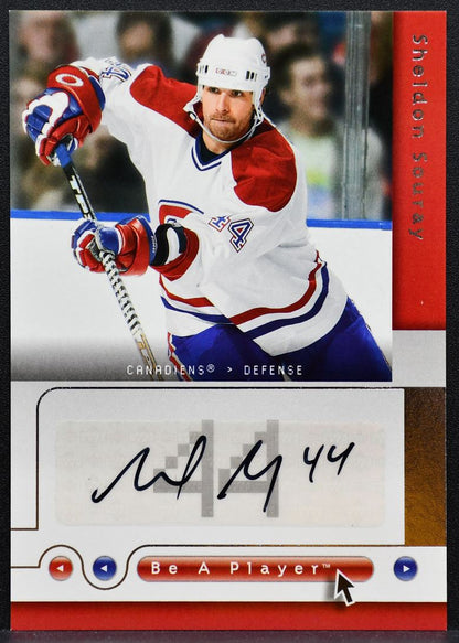 2005-06 Upper Deck Be a Player Signatures Sheldon Souray SS Canadiens Auto 9817