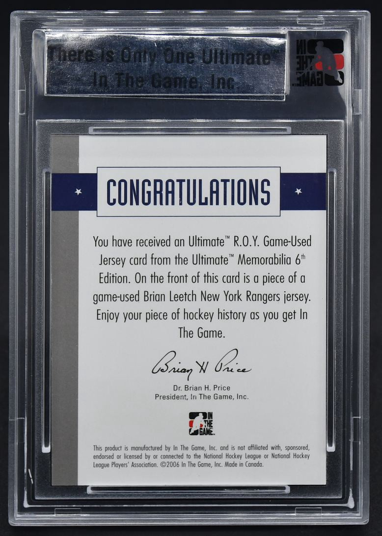 2006-07 ITG 6th Ultimate R.O.Y. Game-Used Jersey Brian Leetch 25/25 Jersey
