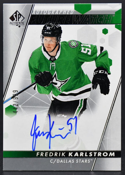 2022-23 SP Authentic FrederikKarlstrom 128 Dallas Stars RC Auto 442/999