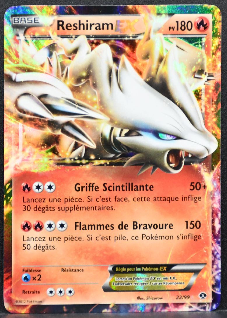 Pokémon Reshiram EX French Black & White: Next Destinies 22/99 LP French