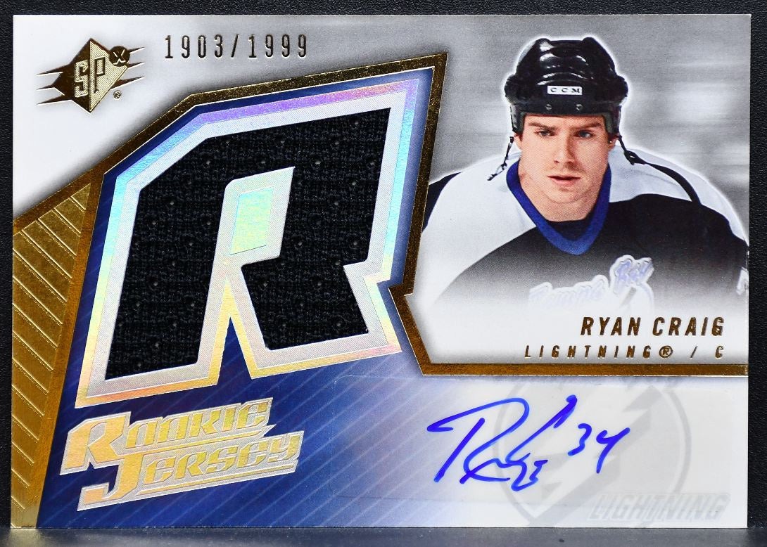 2005-06 SPx Rookie Jersey Auto Ryan Craig RC Auto 1903/1999 Jersey 9633