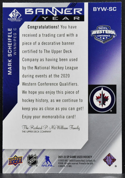 2021-22 SPGU 2021 NHL Western Conference Banner Scheifele Jersey 3406