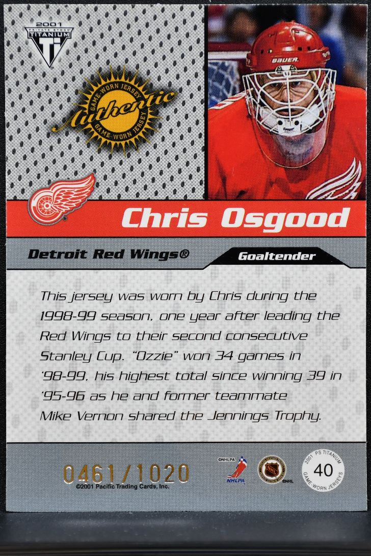 2000-01 Pacific Private Stock Titanium Draft Day Osgood /1020 Jersey 0260