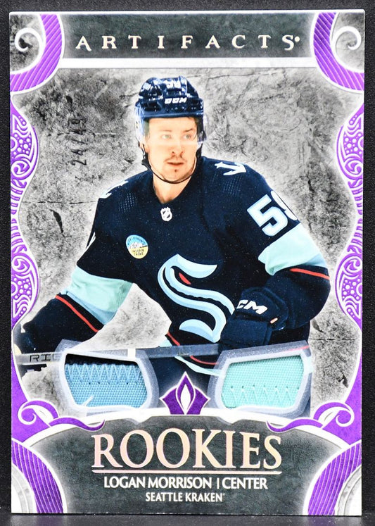 2024-25 UD Artifacts Logan Morrison 197 Seattle Kraken RC 24/49 Patch