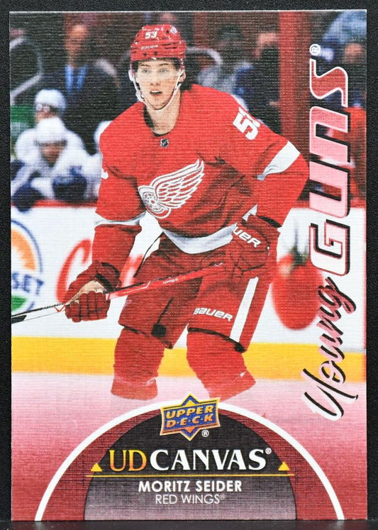 2021-22 UD Extended Series Canvas Young Guns Moritz Seider Detroit Red Wings 1183