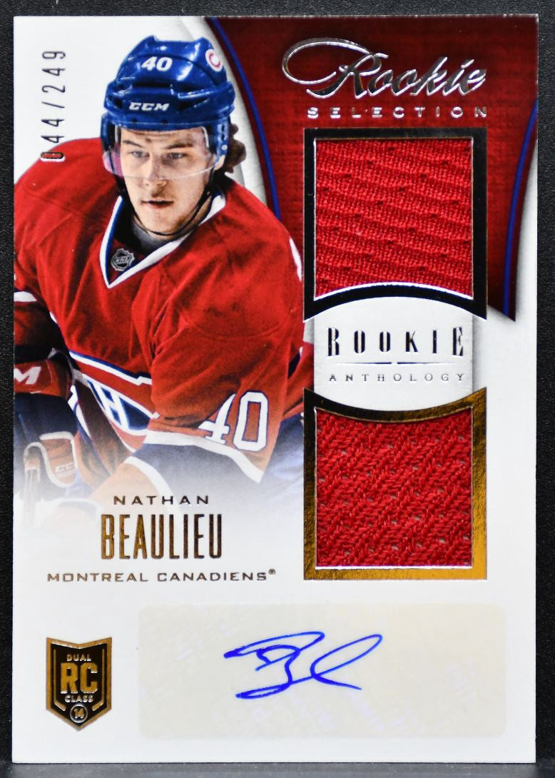 2013-14 Panini Anthology Selection Auto Beaulieu RC Auto 044/249 Jersey 6136