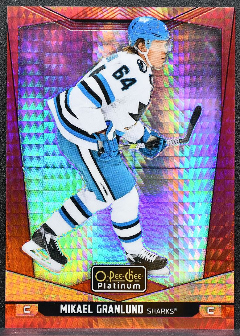 2024-25 O-Pee-Chee Platinum Red Prism Mikael Granlund 122 Sharks 163/199 1488