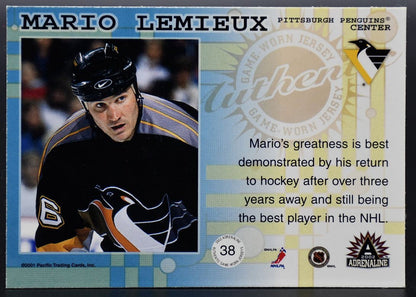 2002-03 Pacific Crown Royale Blue Mario Lemieux 78 Pittsburgh Penguins Jersey