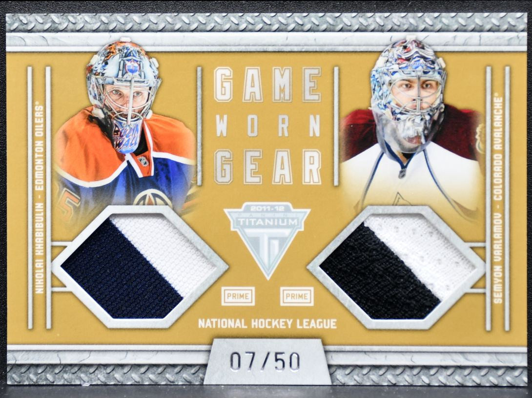 2011-12 Titanium GW Gear Dual Prime Khabibulin/Varlamov 18445 Patch 8808
