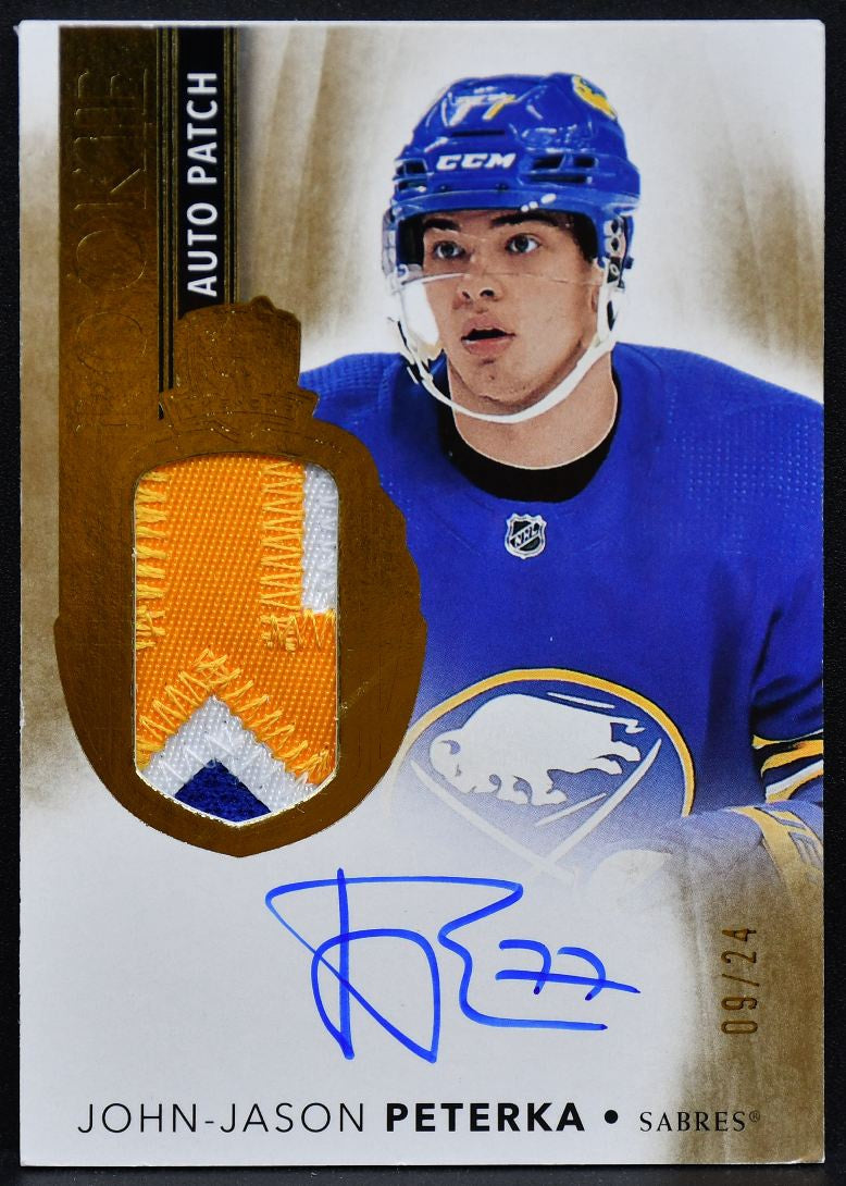 2021-22 UD The Cup Patch Gold Foil Peterka 182 Sabres RC Auto 09/24 Patch 5392